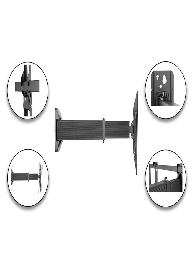 Skill Tech - SH 460P Swivel TV Wall Mount for 32"-65" Screens, VESA 600x400, Wall Profile 45mm–680mm, Max Load 40kg – Black - Image 1