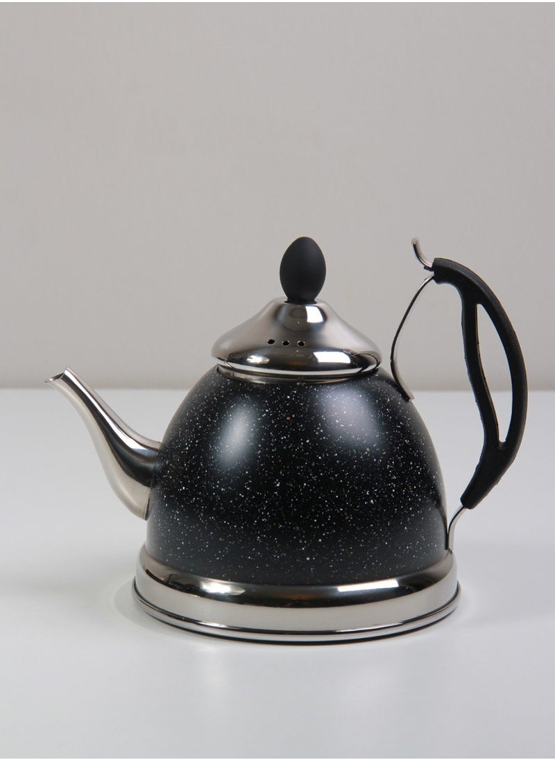 Multi-coloured jug for tea and milk, with an elegant touch.