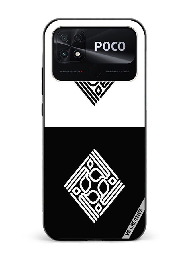 VR CREATIVE Protective Case Cover For Xiaomi Poco C40 Kufi Arabic Calligraphy Design Multicolour - Image 1