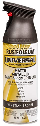 RUST-OLEUM رش طلاء معدني عالمي لجميع الأسطح من راست-أوليوم 353092، 11 أونصة، برونزي فينيسي غير لامع - Image 1