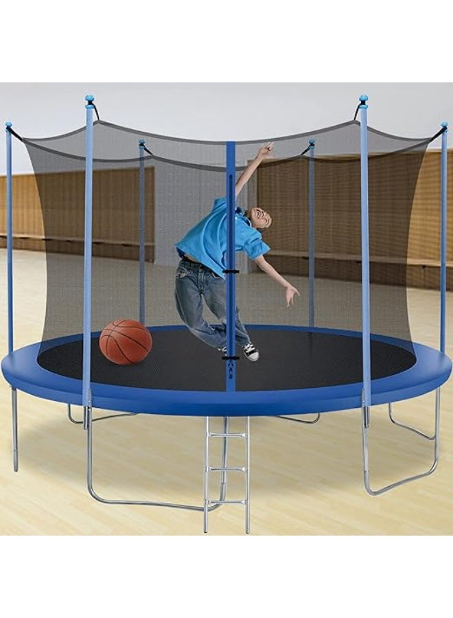 8FT- Trampoline with Enclosure Net Outdoor Jump Rectangle Trampoline - ASTM Approved-Combo Bounce Exercise Trampoline PVC Spring Cover Padding for Kids and Adults - Image 2
