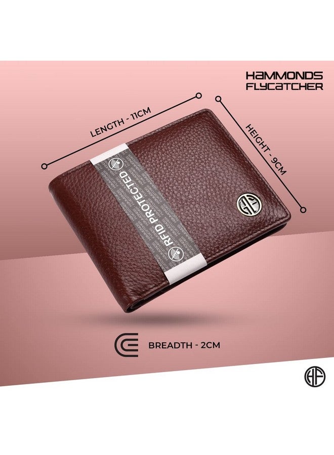  هاموندز فلاي كاتشر محفظة HAMMONDS FLYCATCHER المصنوعة من الجلد الأصلي للرجال، محفظة جلدية محمية بتقنية RFID للرجال، محفظة نقود للرجال، محفظة ثنائية الطي، 4 فتحات للبطاقات، جيب للعملات المعدنية، جيوب مخفية - بني - Image 5
