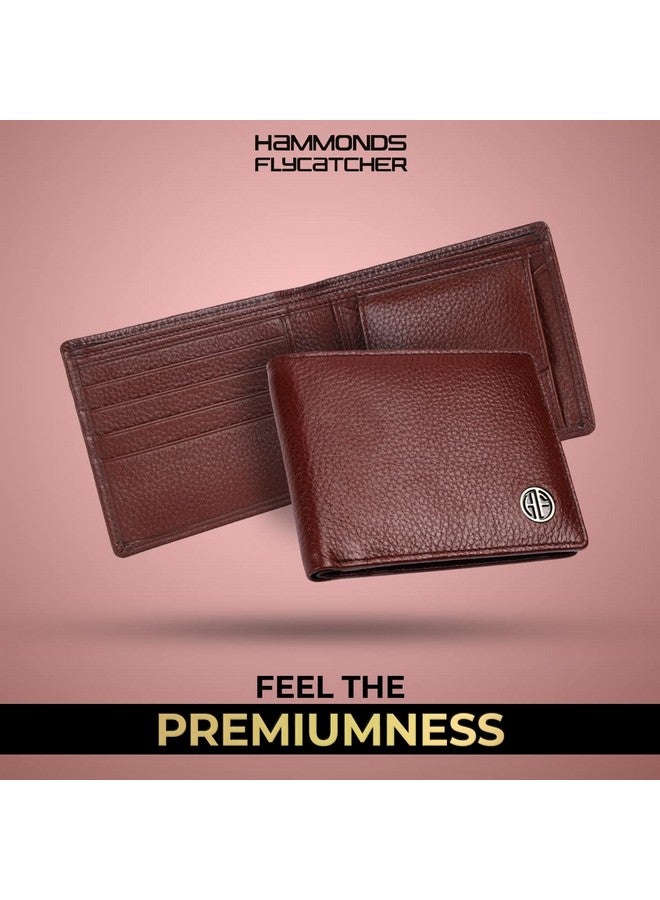  هاموندز فلاي كاتشر محفظة HAMMONDS FLYCATCHER المصنوعة من الجلد الأصلي للرجال، محفظة جلدية محمية بتقنية RFID للرجال، محفظة نقود للرجال، محفظة ثنائية الطي، 4 فتحات للبطاقات، جيب للعملات المعدنية، جيوب مخفية - بني - Image 4