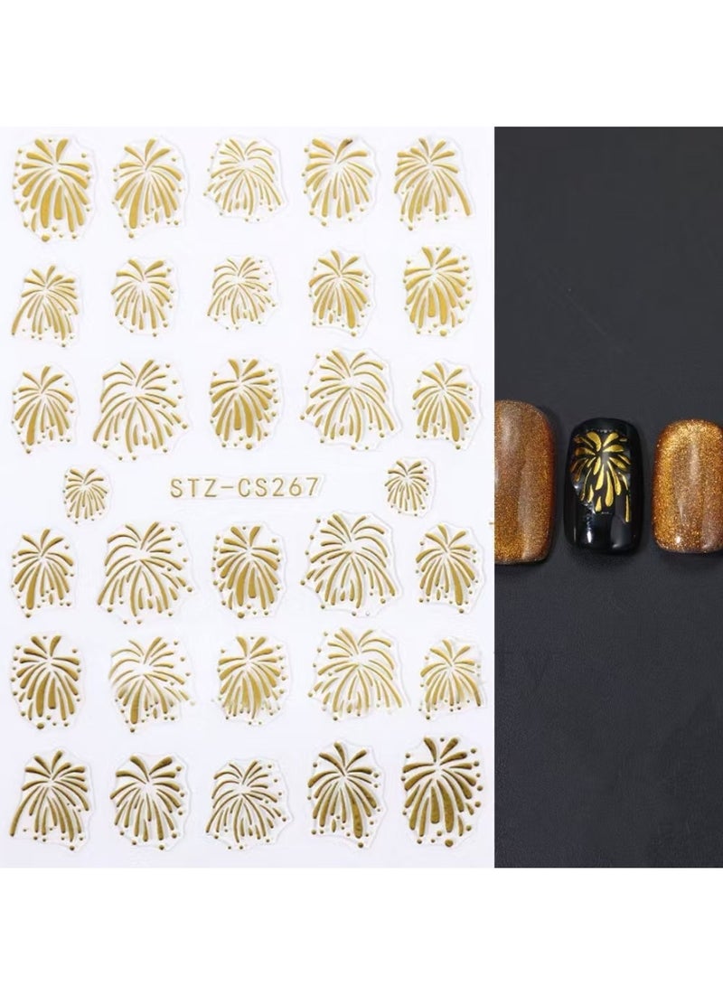 6sheets Shiny Bow Nail Art Stickers - 3D Glitter Bows Heart Star Nail Stickers Nail Art Supplies Self-Adhesive Silver Glitter Powder Design Sticker French Nail Tip for Fingernail Toe Manicure Nail Decoration - Image 4