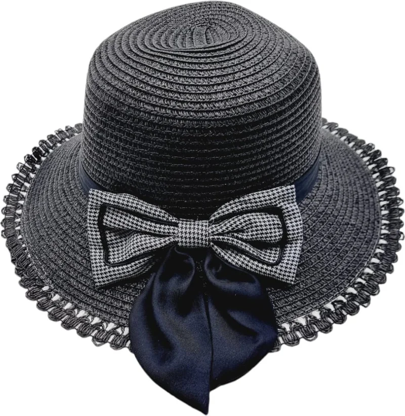Tezzgelsin Women's Summer Straw Hat with Bow
