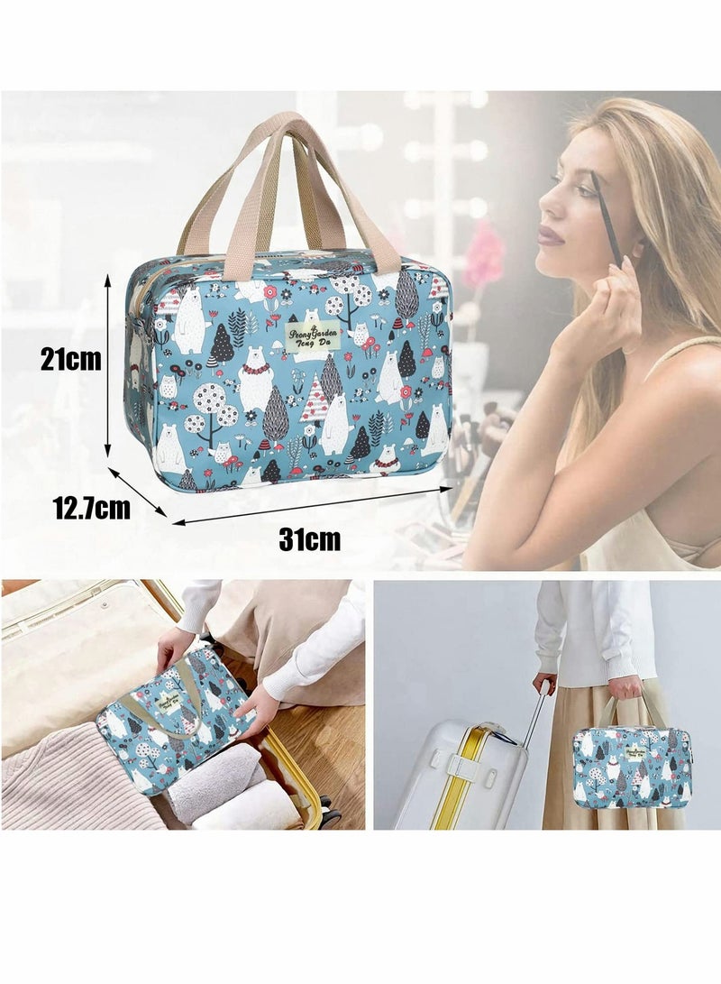 KASTWAVE Toiletry Bags, Travel Hanging Ladies Wash Bag, Large Makeup Bag - Image 2