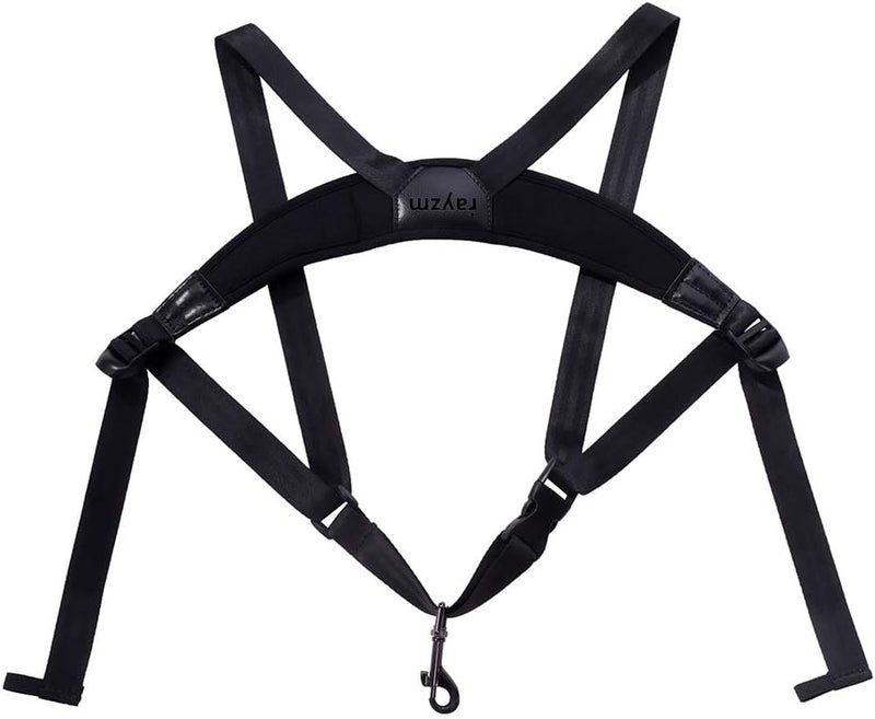Rayzm Saxophone Strap for Adults and Kids, Adjustable Neoprene Memory Foam Padded Strap (SBR) for Alto/Tenor/Soprano/Baritone Saxophones - Image 1