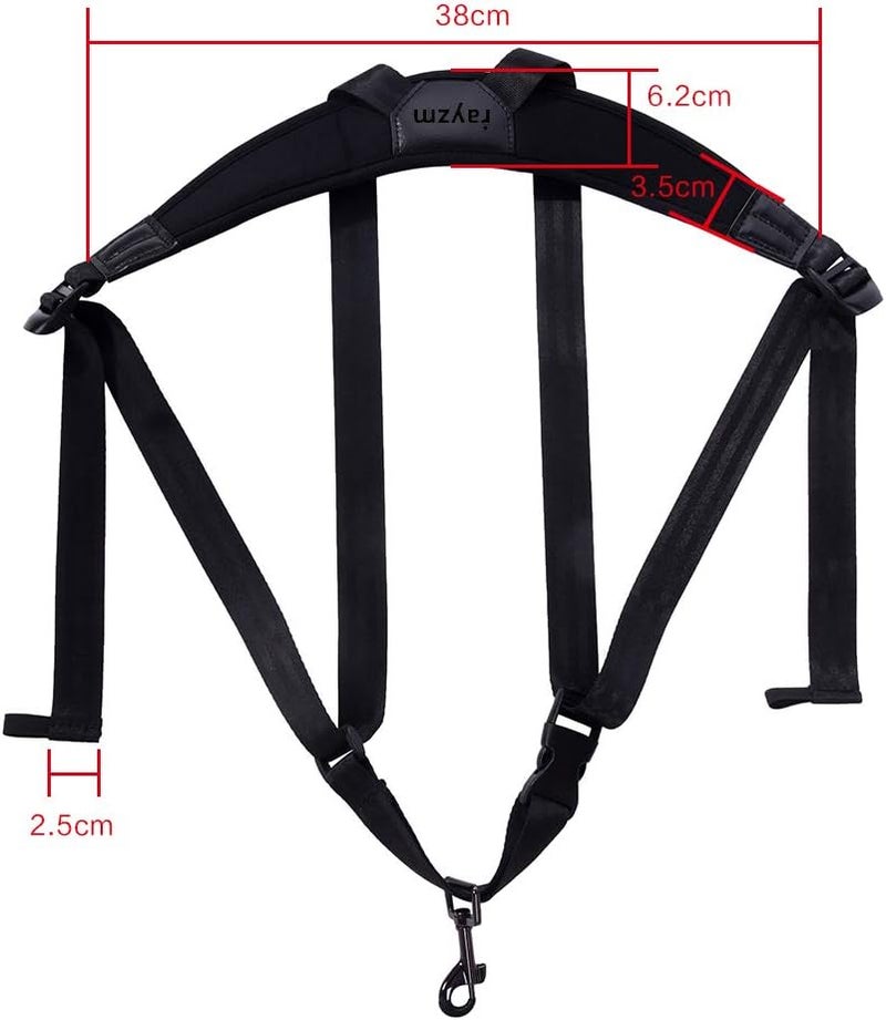 Rayzm Saxophone Strap for Adults and Kids, Adjustable Neoprene Memory Foam Padded Strap (SBR) for Alto/Tenor/Soprano/Baritone Saxophones - Image 3