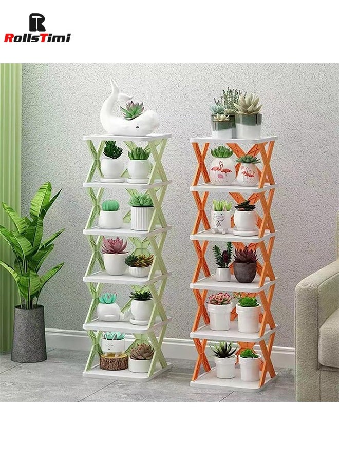 RollsTimi  Multi-Layer Shoe Rack Storage Organizer, Narrow Shoe Rack, Shoe Tower, Expandable Free Standing Shoe Racks, Green,9-Layer  - Image 3