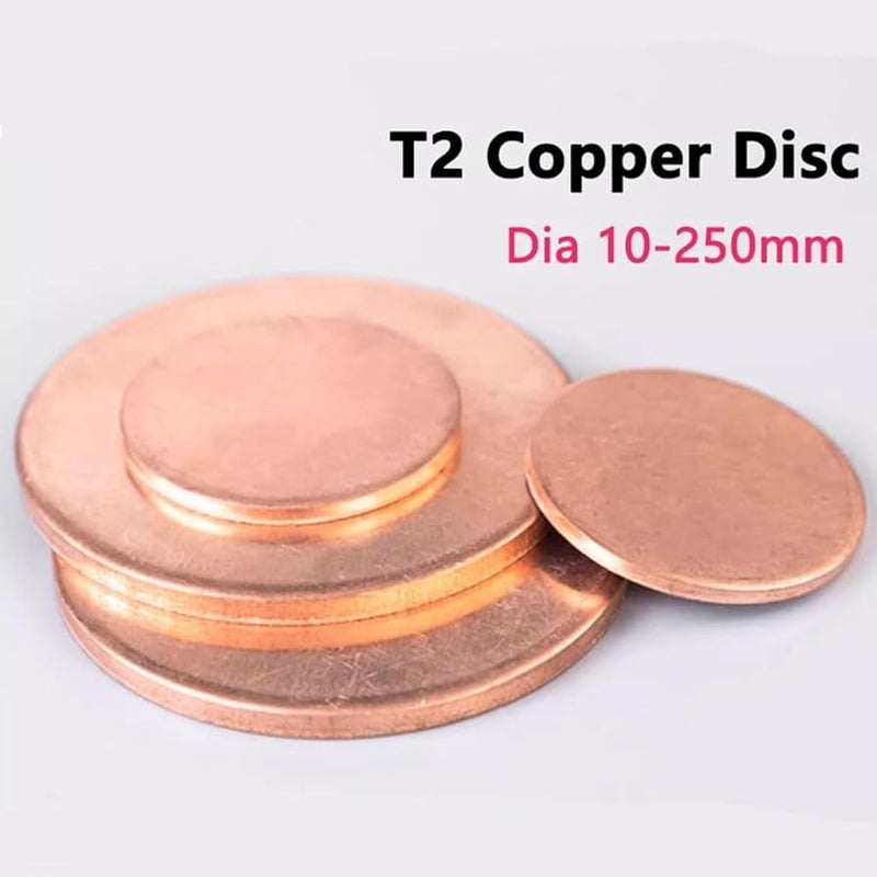 T2 Copper Round Plate Disc 250mm Diameter 0 5mm Thick Pure Copper Sheet DIY - Image 3