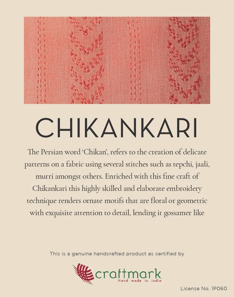 Fabindia White Cotton Chikankari Long Kurta