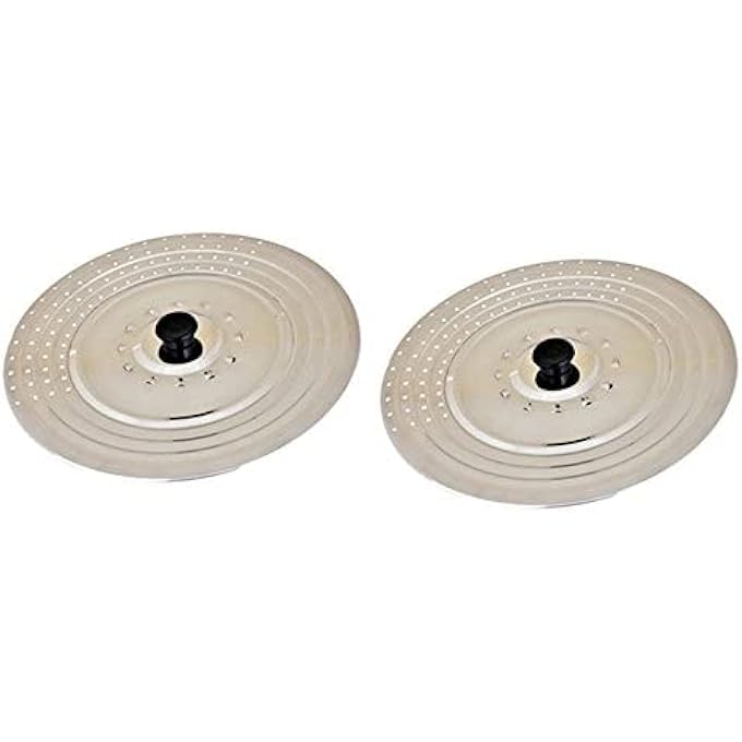 Kosma Set Of 2 Piece Stainless Steel Universal Lid Cover With Perforated Steam Outlet  Pot Lid  Pan Lid 32Cm - Image 3