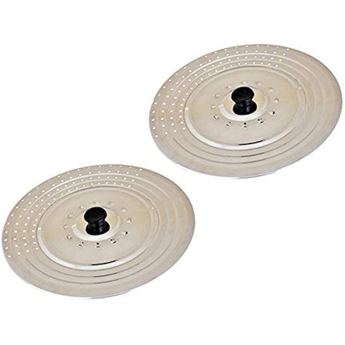 Kosma Set Of 2 Piece Stainless Steel Universal Lid Cover With Perforated Steam Outlet  Pot Lid  Pan Lid 32Cm - Image 1