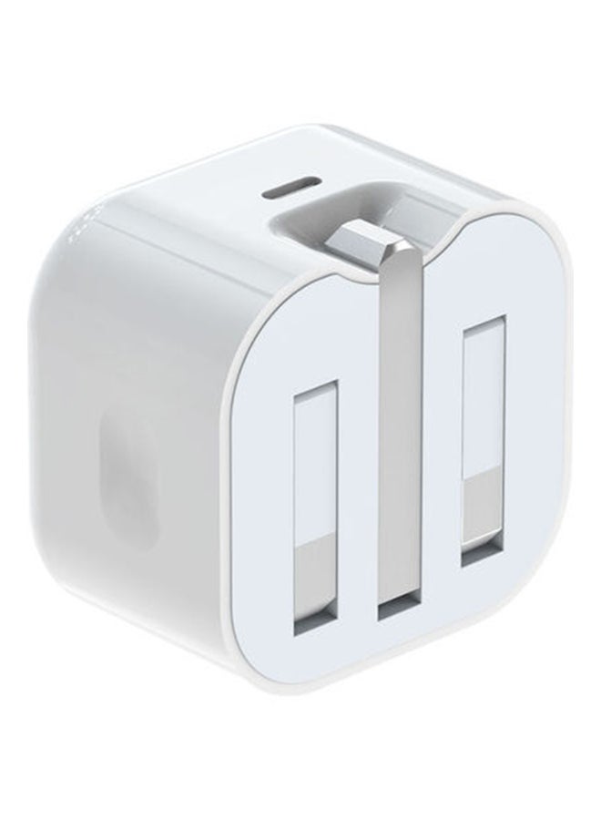 USB-C Power Adapter With Type-C To Lightning Cable 20W White - Image 2