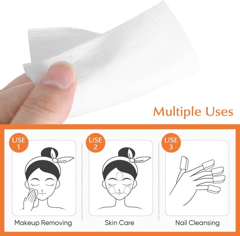 HEALLILY 200pcs Gauze Pads Non Woven Swabs 10cm x 10cm 4ply Non Woven Facial Cotton Gauze Sponges for Makeup Removal Nail Polish Removing Skin Wound Care First Aid Supplies - Image 5