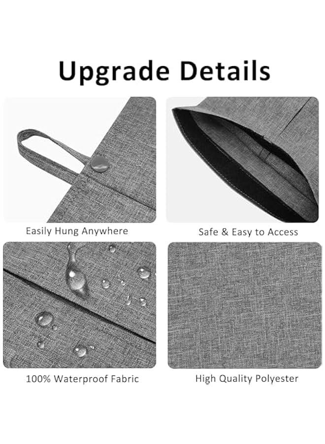 HOOKOR Hanging Car Tissue Box, Napkin Boxes,Toilet Paper Container, Travel Tissue Holder For Car, Car Tissue Dispenser,Tissues Case (Grey) - Image 2