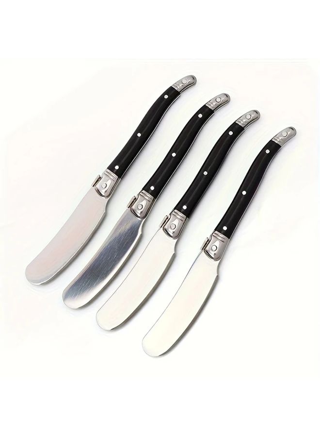 Black Butter Knife Stainless Steel Blade With Easy Grip ABS Handle Kitchen Utensil - Image 5
