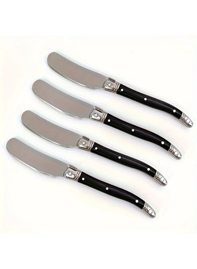 Black Butter Knife Stainless Steel Blade With Easy Grip ABS Handle Kitchen Utensil - Image 4