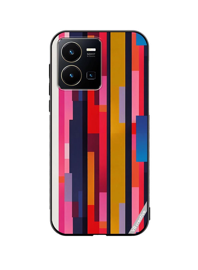 VR CREATIVE Protective Case Cover For Vivo Y35 Abstract Pattern 3D Design Multicolour