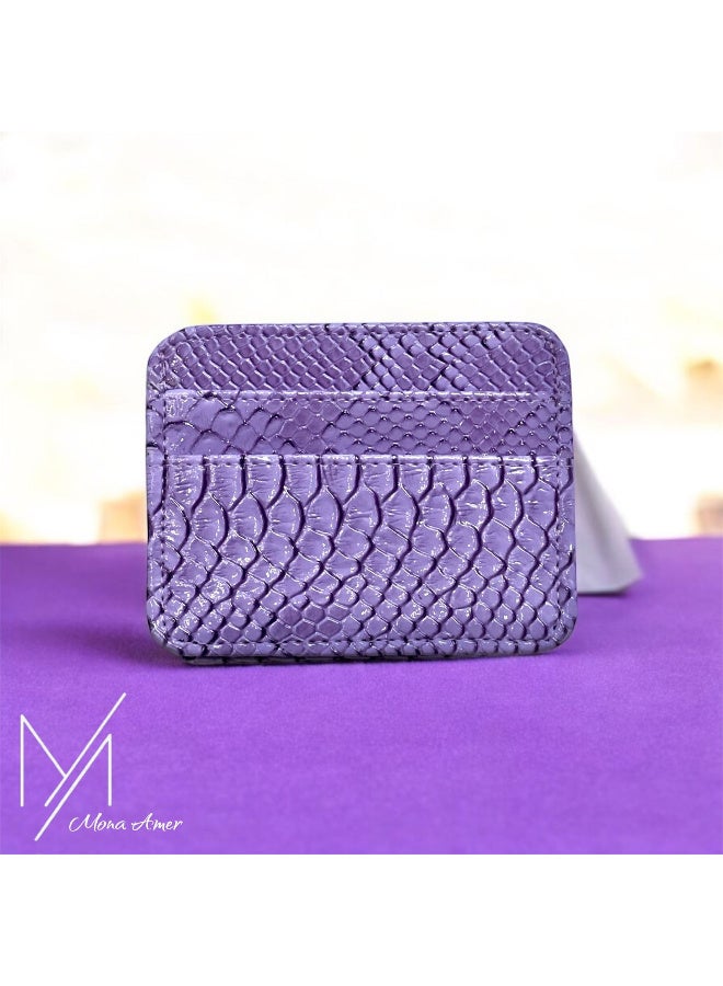 Slim Credit Card Holder Wallet,  Leather, Minimalist Design with Multiple Card Slots - Image 4