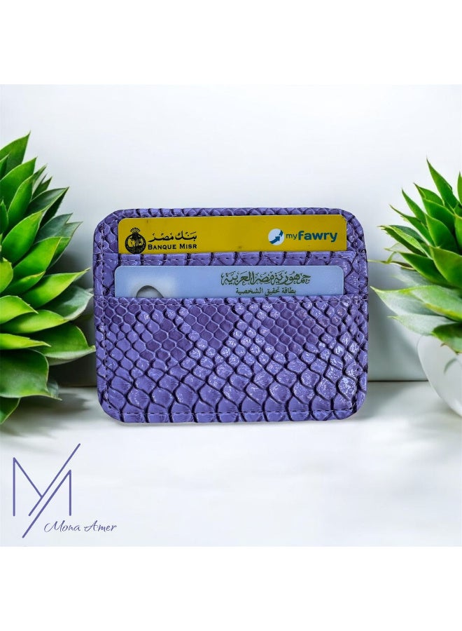 Slim Credit Card Holder Wallet,  Leather, Minimalist Design with Multiple Card Slots - Image 3