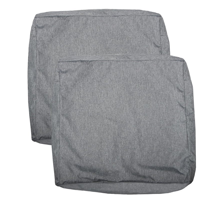 youngseahome Patio Seat Cushion Covers Washable Slip Covers Replacement Waterproof Outdoor Furniture Chair Cushion Pillow Seat Cover for Couch Garden Sofa Gray 22""?20""?4""(4 Covers Only) - Image 3