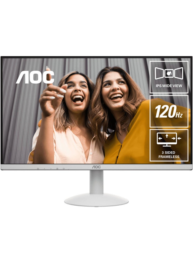 اي او سي AOC 24B30H2 Monitor, 24" IPS Display, FHD Resolution, 120Hz Refresh Rate, 1ms (MPRT) Response Time, 16.7m Color Display, Adaptive Sync Technology, White | 24B30H2 white - Image 1