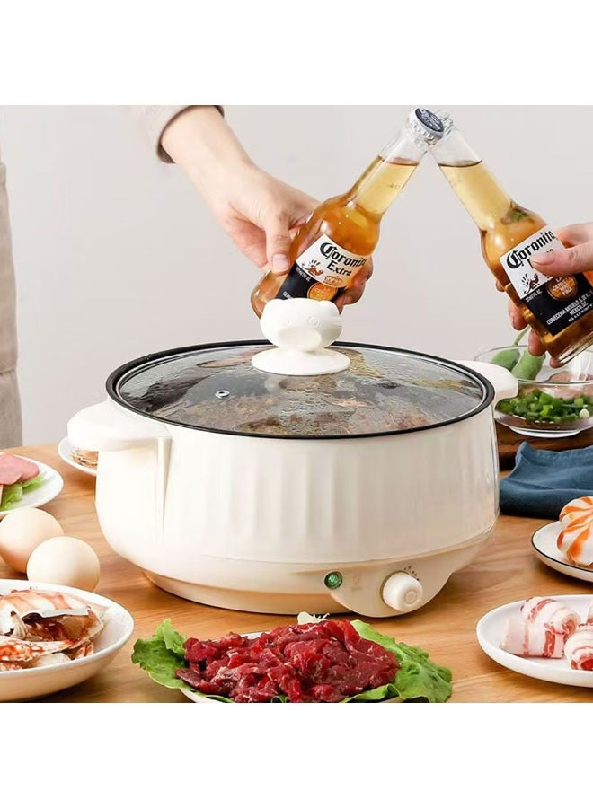 Hihonor Electric Cooker with Steamer & Non-Stick Pot - 2.7L Detachable 24cm Pan for 3-4 People, Adjustable Heat, Explosion-Proof Lid & Cool-Touch Handle, Dorm & Home Use  - Image 5