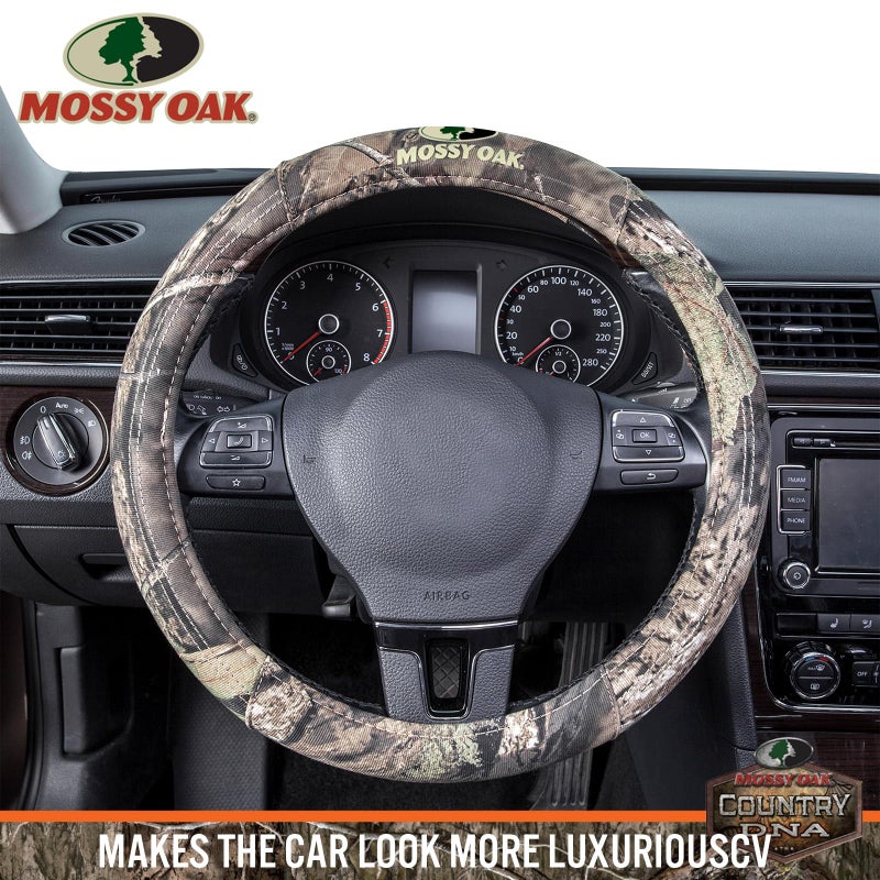 Mossy Oak Full Camo Steering Wheel Cover - Made from Premium Cotton Twill, Universal Fit for 14 1/2 to 15 inches - Official Licensed Product - Image 3