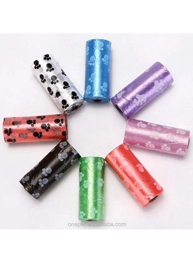 أكياس فضلات الحيوانات الأليفة سميكة للغاية وقوية ومضادة للتسرب مطبوعة عليها مخالب/عظام، من البلاستيك القابل للتحلل البيولوجي، عبوة من 5 لفات في عبوة واحدة، أكياس فضلات نفايات - متعددة الألوان (75 كيس فضلات) - Image 4