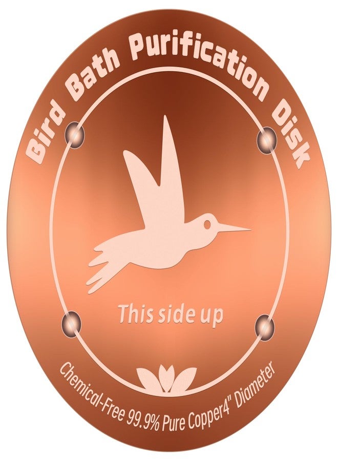 CTTZCKJ 4 Inches Pure Copper Bird Bath Purification Disk,0.6mm thick,Reinforced Copper Purification Cleaner with Four-Point Support,All-Season Safe Clean Water Solution,Universal Fit for Outdoor Birdbath&Bowl - Image 1