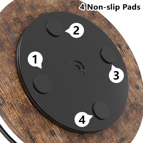 KOKSTOP Lazy Susan Organizer：9 Inch Rotating Spice Rack for Kitchen Countertop Round Wooden Turntable Holder for Cabinet, Dining Table, Cupboard Storage – Black - Image 5
