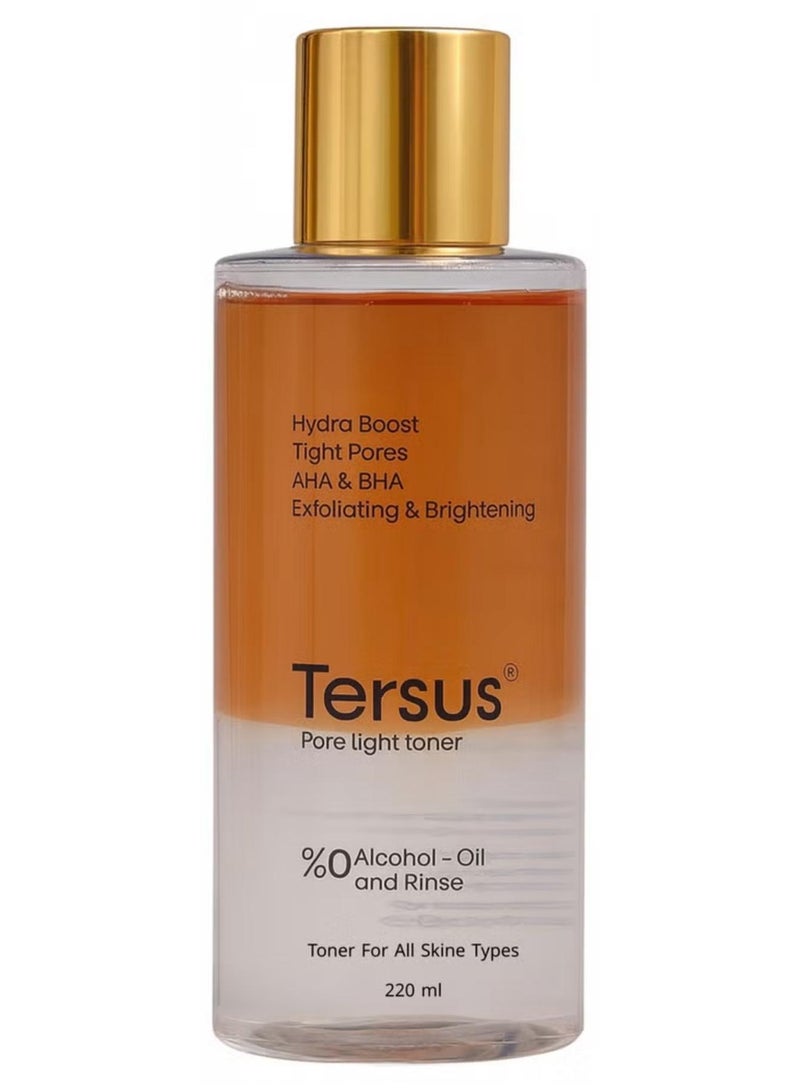 Tersus Pore Tight Facial Toner – Exfoliating, Brightening & Pore Minimizing – AHA + BHA – No Rinse 220