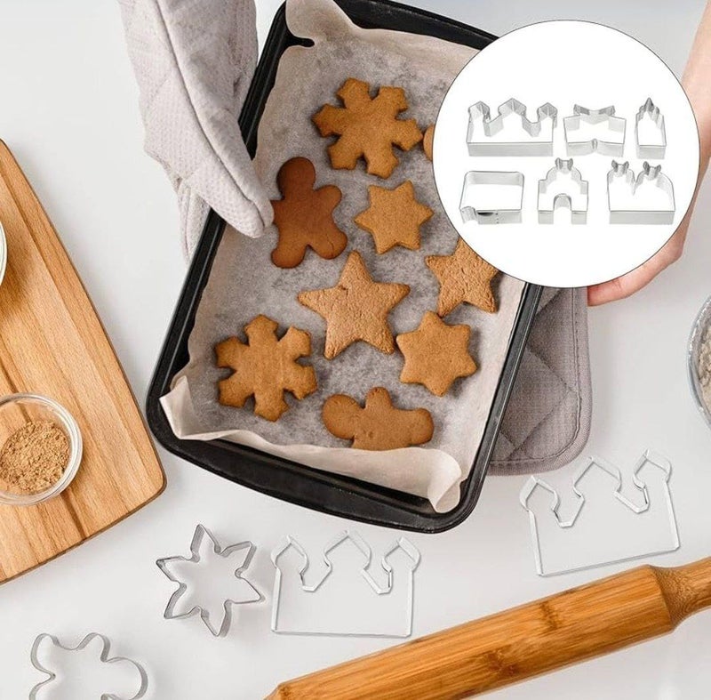 Christmas Cookie Mold Set of 8 – Stainless Steel Dough & Pastry Cutters – Festive Holiday Baking Tools for Kids & Adults – Fun Shapes for Cookies, Sandwiches & Crafts (One pack (8 pieces)) - Image 5