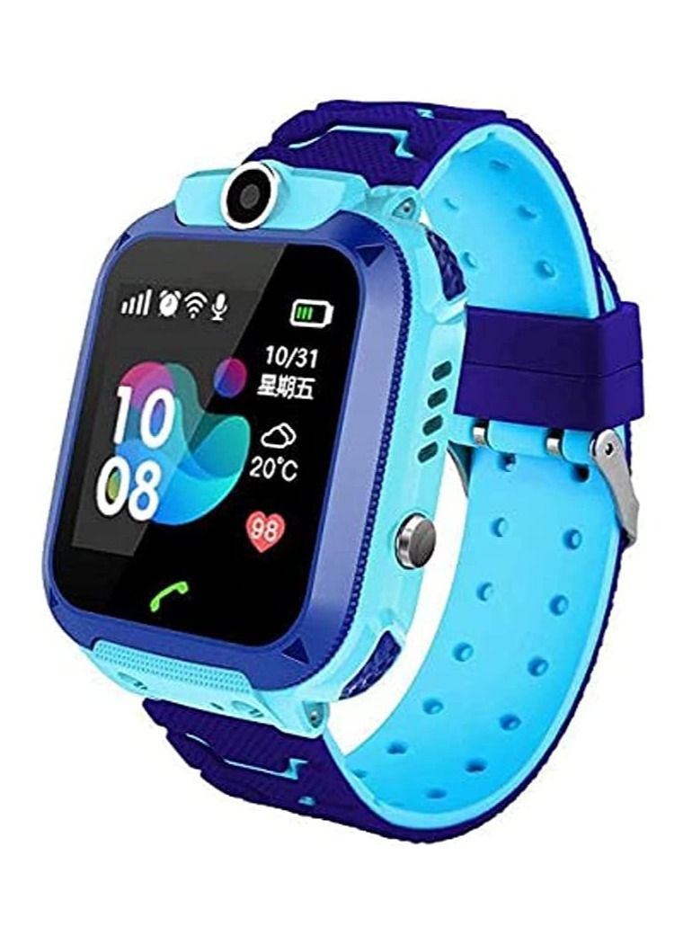 Smart Watch official - Q12 Smart Watch Kid Smartwatches Baby Watch with 1.44 Inches Waterproof Voice Chat Finder tracker and Anti Lost Monitor (Blue) - Image 1