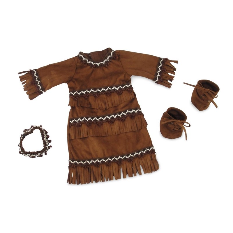 Emily Rose 18 Inch Doll Clothes/Clothing Fits American Girl – Native American Outfit Fits Kaya 18” Dolls Plus Accessories - Image 3