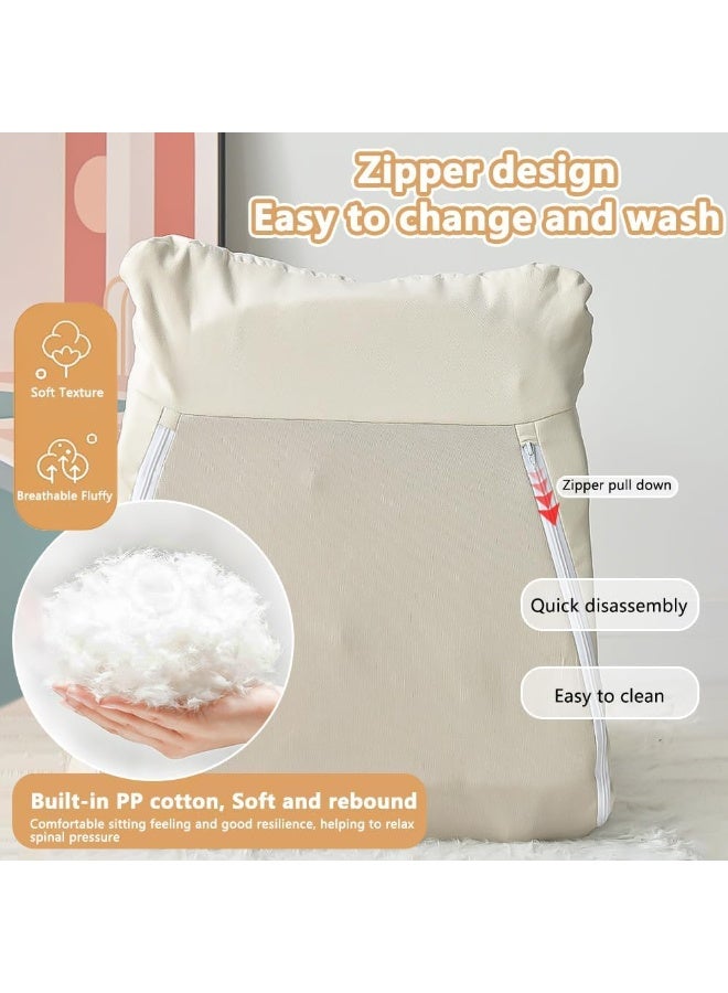 WALALLA 2 Pack Adjustable Fireside Chair, Foldable Lazy Floor Sofa, Armless Accent Bean Bag Couch, Lounger Memory Foam Chair, Corner Chair, Tatami Sofa with Throw Pillow, 5-Position Adjustable Backrest - Image 5