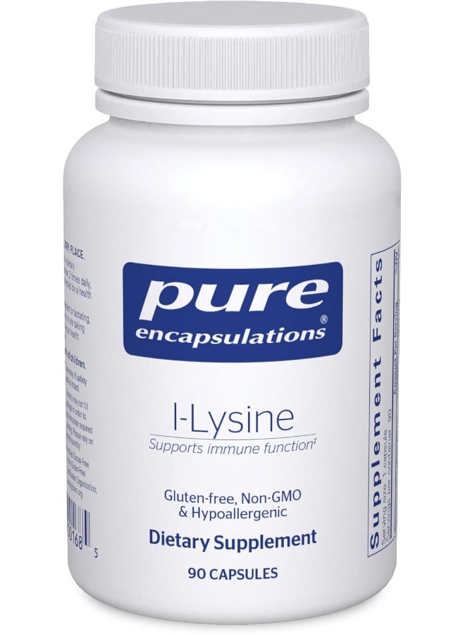 Pure Encapsulations - l-Lysine - Hypoallergenic Supplement Helps Maintain Healthy Arginine Levels and Immune Function - 90 Capsules - Image 1
