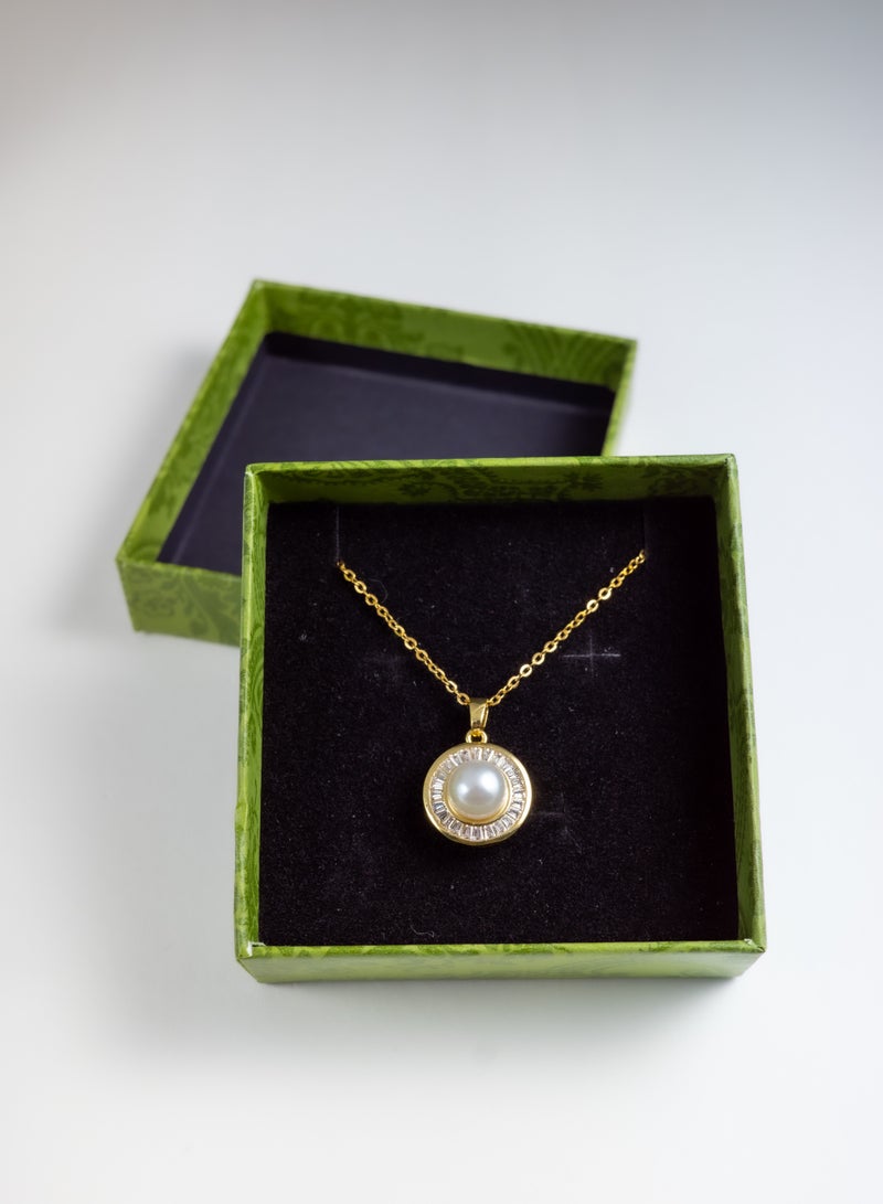 Pearl Pendant Necklace for ladies, Gold Plated - Image 4