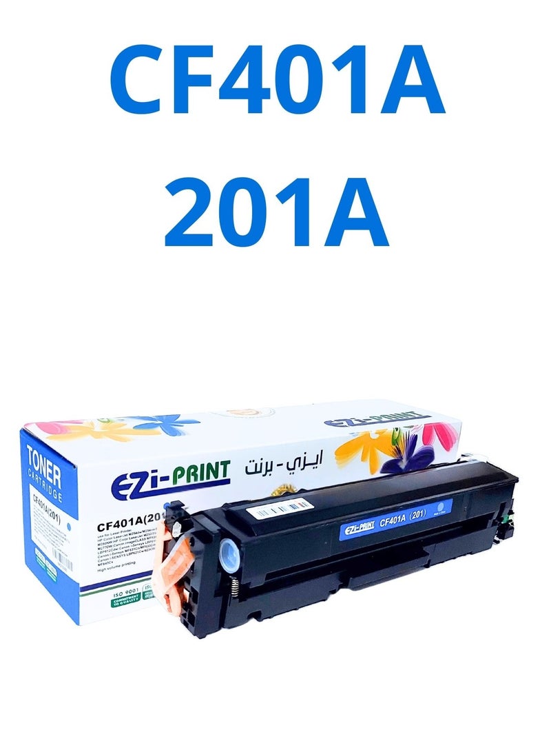 ايزي برنت حبر طابعة ليزر CF401A ازرق (سيان) من طقم 201A بديل لطابعات اتش بي ليزر جيت برو (MFP M277dw, M277n, M277c6, M274n, M252dw, M252n) - Image 1