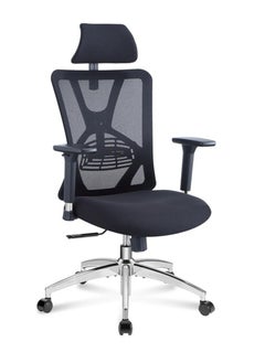 Ergonomic Office Chair  High Back Desk Chair with Adjustable Lumbar Support 3D Metal Headrest and Armrests 130° Computer Chair Mesh Rocking Chair