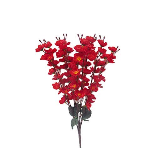 Homenique Red Artificial Orchids Flower Bunch Size 20 inchesin 1 Bunch 7 String in Each Bunch