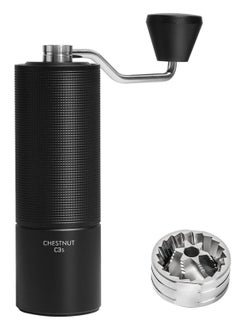 TIMEMORE TIMEMORE C3S Manual Coffee Grinder with CNC Stainless Steel Conical Burr Capacity 25g, Internal Adjustable Setting, Double Bearing Positioning for Travel, Camping, Gift Chestnut (Black)  - Image 1