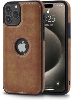 Generic iPhone 15 Pro Max Case,Thin Flexible Soft Grip Luxury Retro Cover for Men,Classic Anti Scratch Shockproof Phone Cases for iPhone 15 Pro Max(2023) 6.7" (Brown)  - Image 1