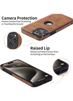 Generic iPhone 15 Pro Max Case,Thin Flexible Soft Grip Luxury Retro Cover for Men,Classic Anti Scratch Shockproof Phone Cases for iPhone 15 Pro Max(2023) 6.7" (Brown)  - Image 5