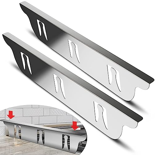 Stove Gap Covers Stainless Steel Kitchen Stove Counter Gap Cover Oven Gap Cover Heat Resistant Easy to Clean Stove Gap Filler Upgraded Wider Top Suitable for Wider Stove Counter Gaps 235