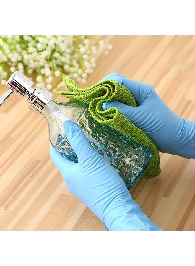 Pair Of 100 Industrial Nitrile Powder Free Disposable Gloves Light Blue XL  - Image 3