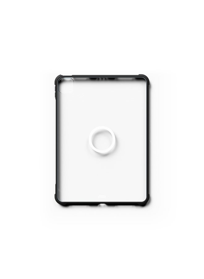 For IPad Pro11/12.9 Inch Magsafe Magnetic Tablet Protective Case Mini7 Protective Case Air7/6-Color:Pure Black Frame Magnetic Shell [frosted Back Panel + Four-corner Airbag Anti-fall + Hardening Anti-bending]-Applicable Models:24-year Pro11  - Image 1