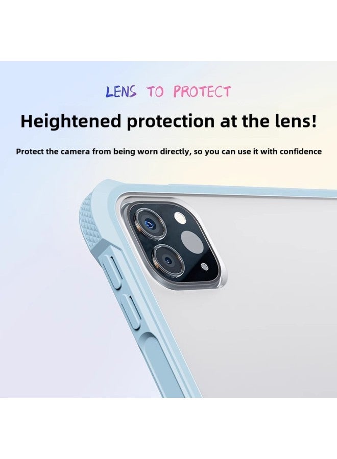 For IPad Pro11/12.9 Inch Magsafe Magnetic Tablet Protective Case Mini7 Protective Case Air7/6-Color:Pure Black Frame Magnetic Shell [frosted Back Panel + Four-corner Airbag Anti-fall + Hardening Anti-bending]-Applicable Models:24-year Pro11  - Image 4