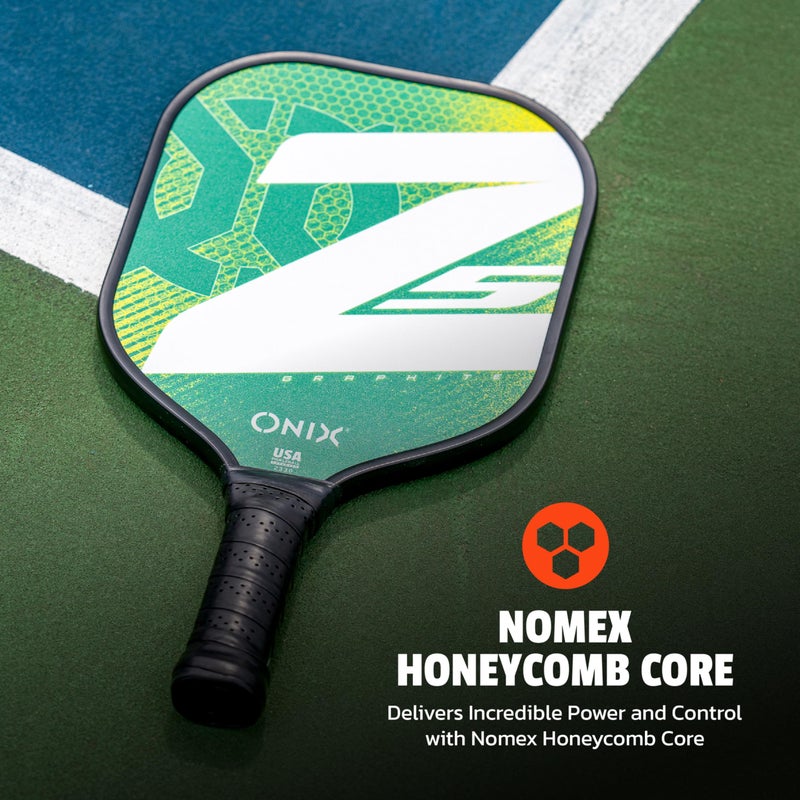 Onix Graphite MOD Z5 Carbon Fiber Pickleball Paddle with Wide-Body Shape, Honeycomb Core, Graphite Face & Cushion Comfort Pickleball Paddle Grip - Image 3